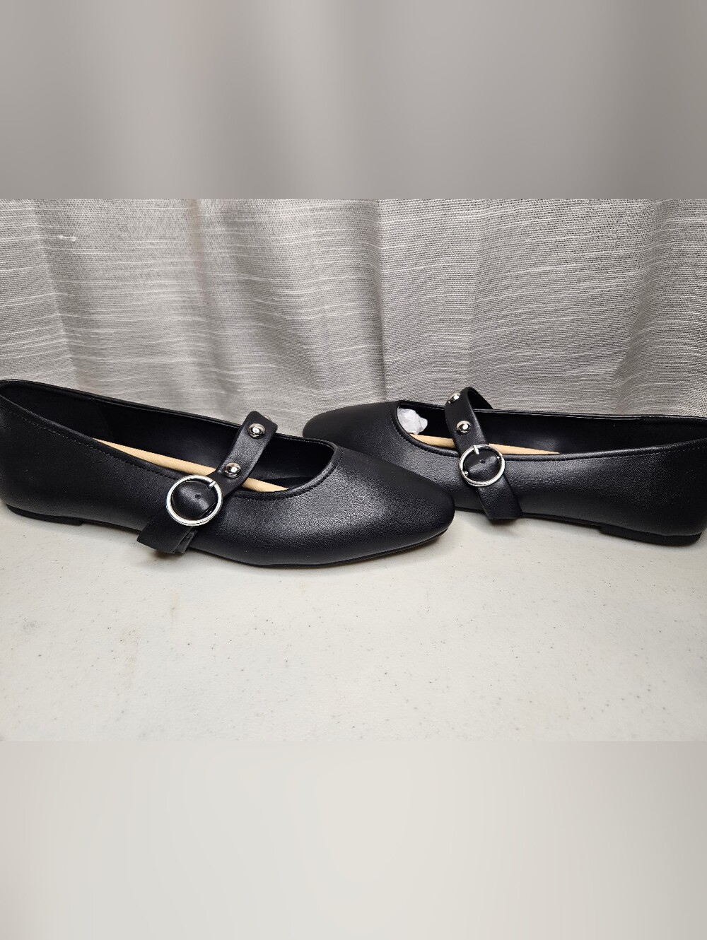 Kenneth Cole Reaction Women's Studded Maxi Maryjane Ballet Flats Sz 10 New Black - Picture 15 of 16